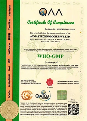  WHO GMP Certification