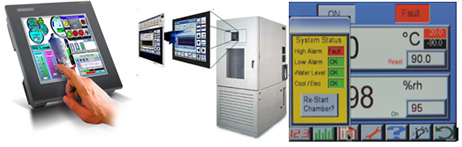 colour touch panel air to air thermal shock test chamber 3 zone